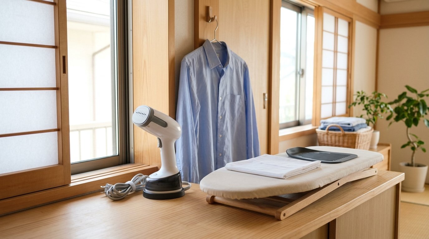 Japanese Garment Steamer and Ironing Care Guide: Hanger Hooks, Pressing Cloths, and Tabletop Boards