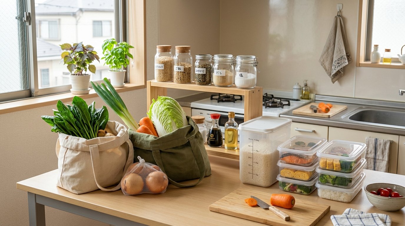 Japanese Grocery and Meal Prep Storage Guide: Everyday Shopping and Kitchen Flow