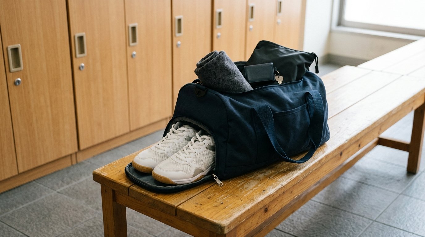 Japanese Gym and Sports Center Routine Guide: Indoor Shoe Bags, Locker Tokens, and Workout Gear Carry
