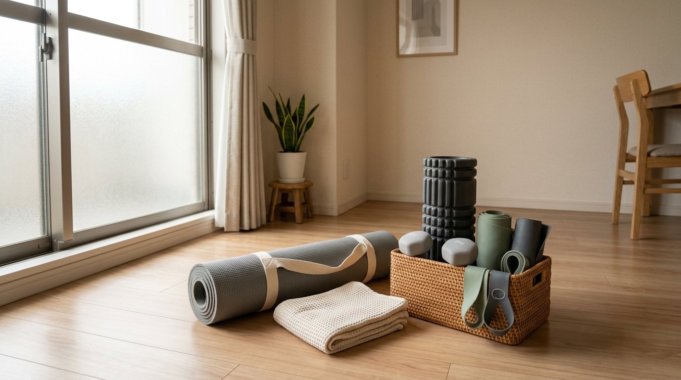 Japanese Home Fitness and Stretching Corner Guide: Everyday Mats, Storage, and Reset Routines