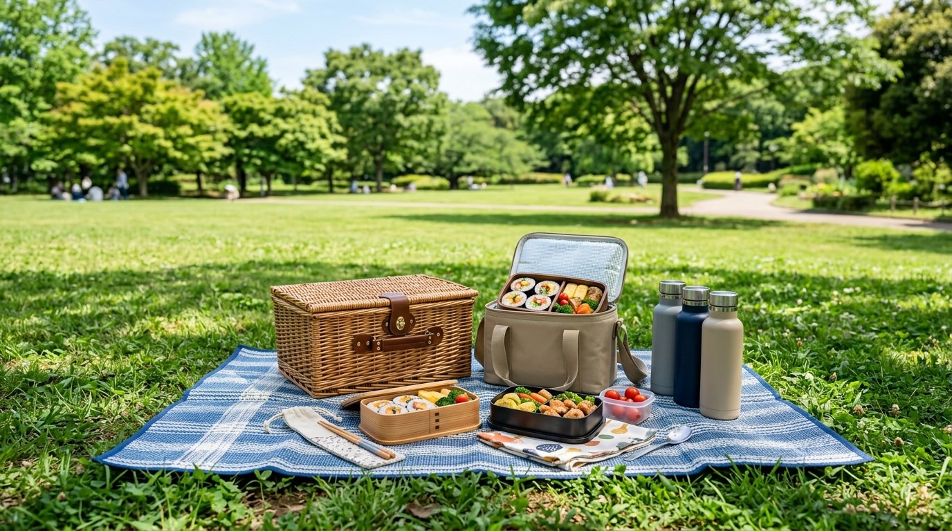 Japanese Picnic and Park Day Setup Guide: Leisure Sheets, Bento Boxes, and Outdoor Packs