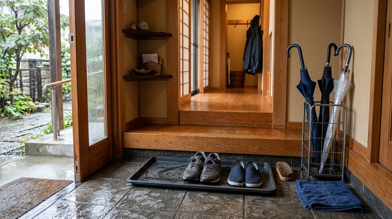 Japanese Rain Gear and Shoe Care Setup Guide: Umbrellas, Wet Shoes, and Entryway Reset